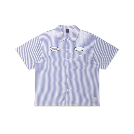 Рубашка Октябрь Work SS Shirt "White Stripe"