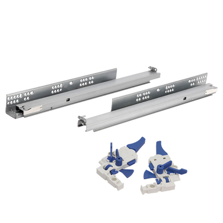 Шариковые направляющие 450мм с доводчиком скрытые  Unihopper Magic Box,  push-to-open+ Clip-on с 3D фиксатор в комплекте