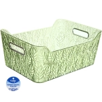 Корзина для хранения «ЛАМИНГТОН ФЛО», цвет зеленый, 35*25*15см (лейбл Селфи)