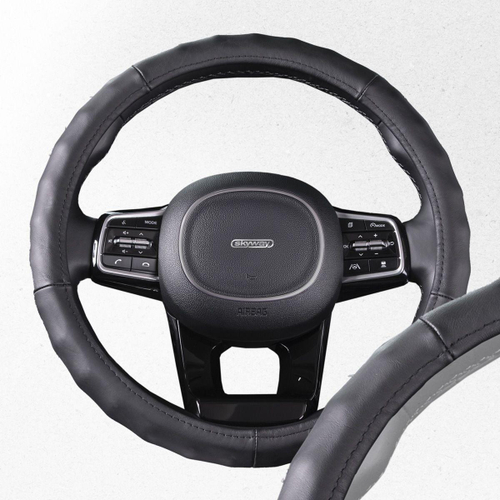 Оплетка руля M Skyway Eco Real 2 кожа натуральная черная