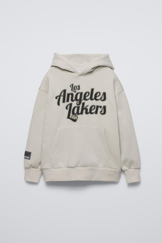 ZARA ХУДИ С ПРИНТОМ LOS ANGELES NBA ©, ЭКРЮ