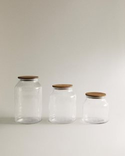 Zara Home пищевой контейнер из стекла, цвет прозрачный, 15.5 см