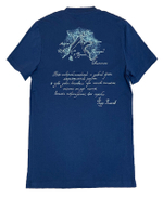 Футболка мужская с исторической символикой адмирал Федор Ушаков (синяя)