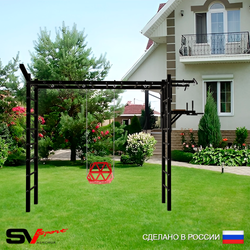 Уличная шведская стенка Sv Sport рукоход У5391 (Турник/Брусья/Со спинкой/Кронш бокс)