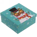 Коробка подарочная «Крутой снеговик» 18*18*8.5 см