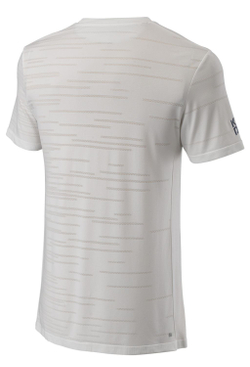 Мужская теннисная футболка Wilson Koas Rapide Seamiless Crew II M - white