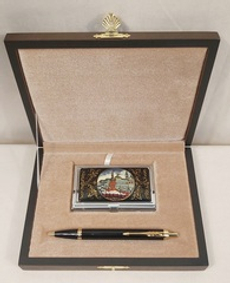 Набор "Москва" №1 визитница персональная, ручка