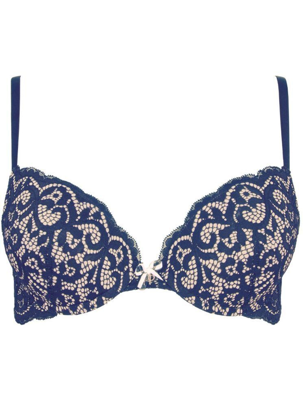 Кружевной бюстгальтер с формованными чашками Amy (Размер: 30B) (Цвет: белый)