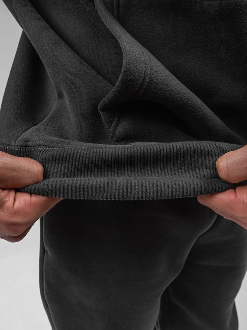 Худи Hardlunch Basic с начесом темно-серый