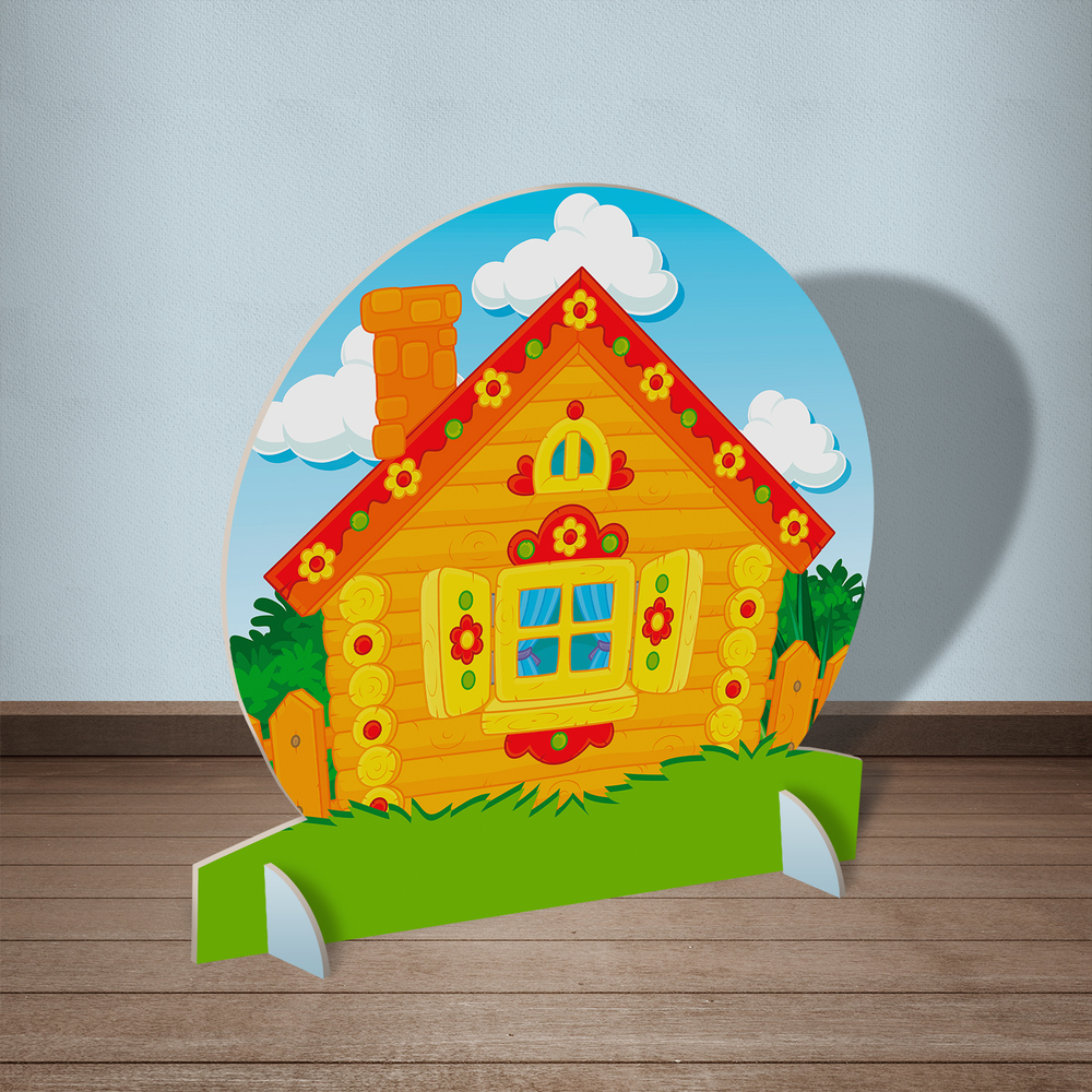 Напольная двусторонняя декорация Изба зима-лето 