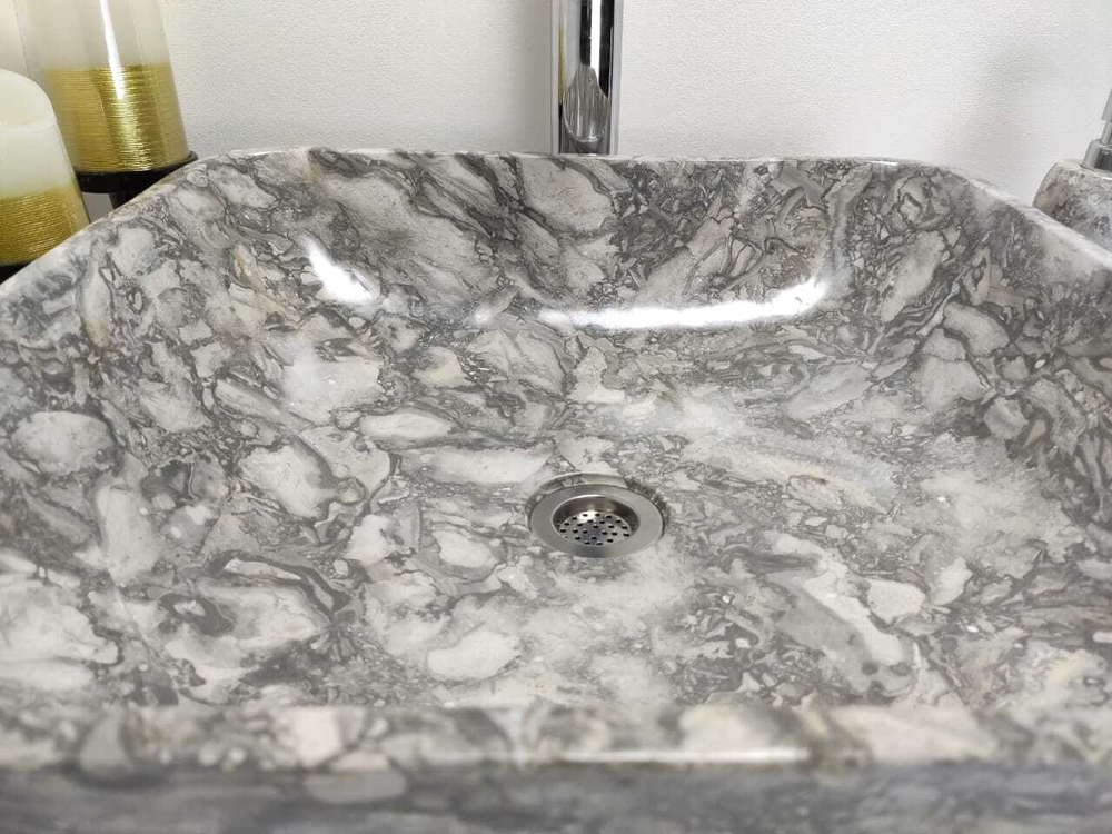 Раковина из мрамора Square Doreng Grey MS-60192 45*45*15