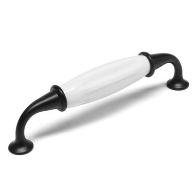 Ручка скоба Ceramics 003 128мм керамическая черная 3671625