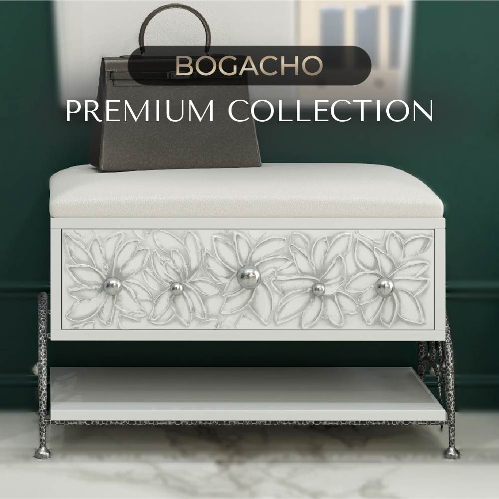 Банкетка Терра Айс Античное Серебро