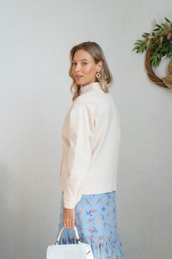 Куртка пудровая джинсовая из хлопка