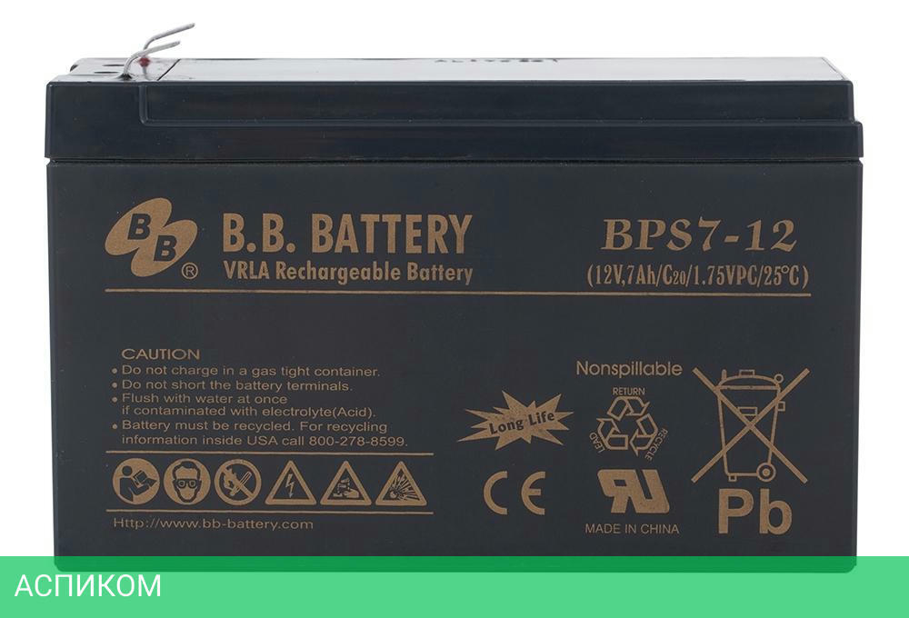 Аккумулятор для ИБП B.B. Battery BPS 7-12