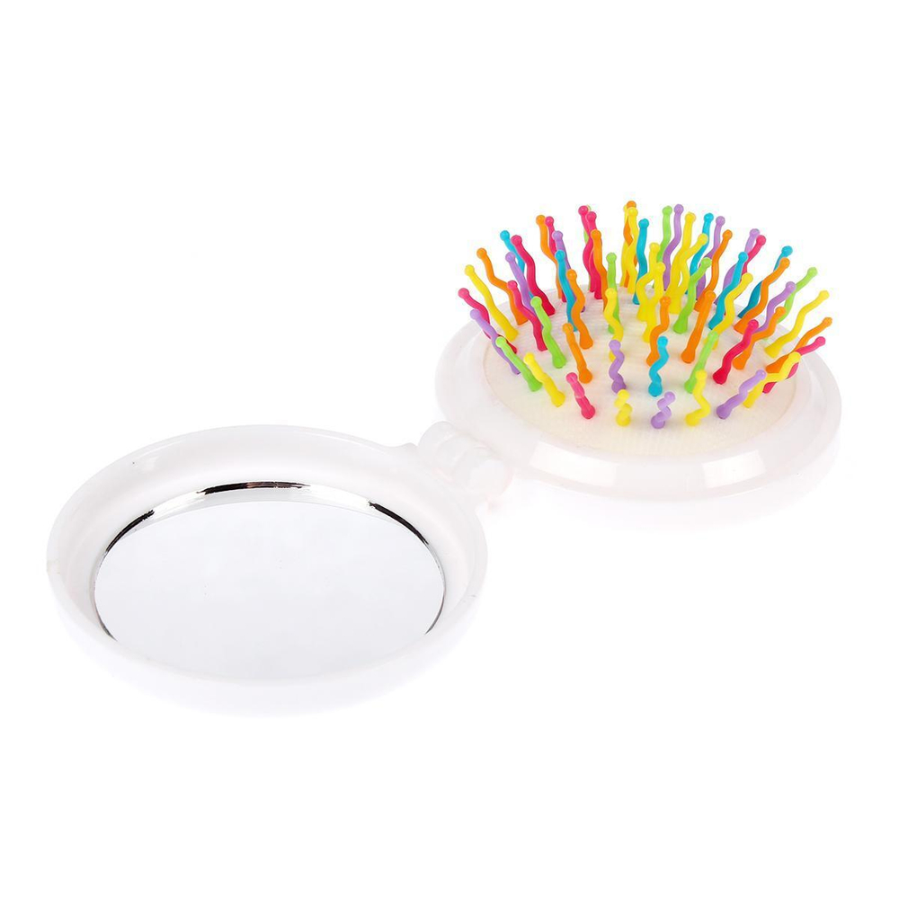 Расческа массажная детская складная "Barbariska" с зеркалом 675-008 (Huangyan Shunchang)