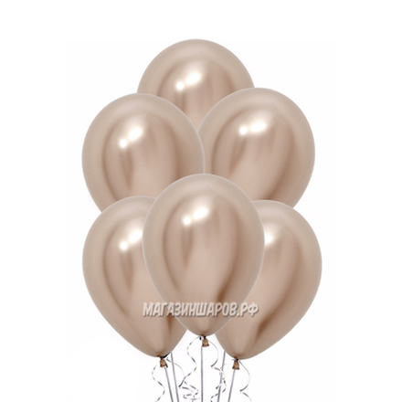 Шампань шары "Хром" с гелием