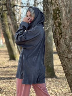 Худи / микро вельвет / графит