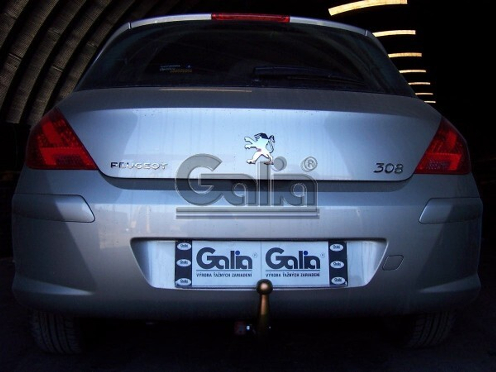 Фаркоп оцинкованный Galia C038A для Citroen C4 седан/хетчбек 2004-2010, 2010-, Peugeot 307, 308 хетчбек 3/5 дверей 2001-2007, 2007-2012(паспорт и сертификат в комплекте)(без электрики)