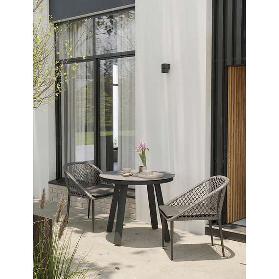 Стол обеденный Leif, Ø90 см, темно-серый