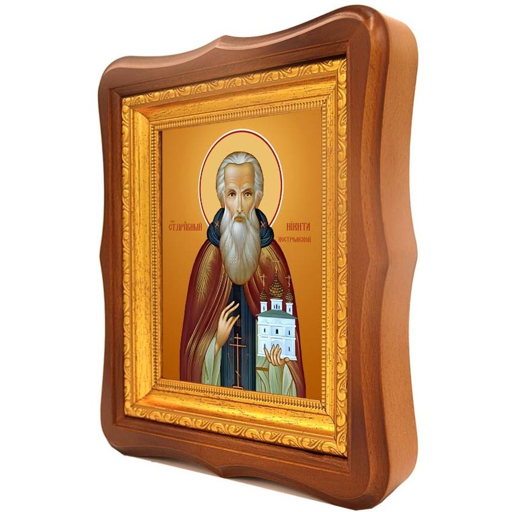 Никита Костромской, Боровский, Серпуховской преподобный. Икона на холсте.