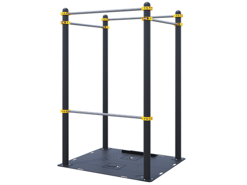 Спортивный комплекс для выполнения испытания Подтягивание из виса на высокой и низкой перекладине с передвижным упором для ног