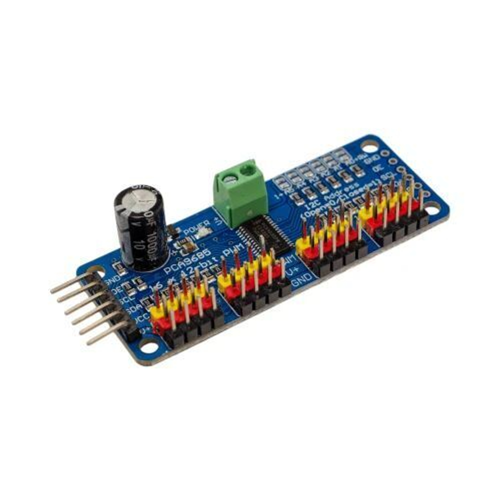 PCA9685 16 канальный PWM (ШИМ) расширитель портов для Led и Servo (12 bit, I2C)