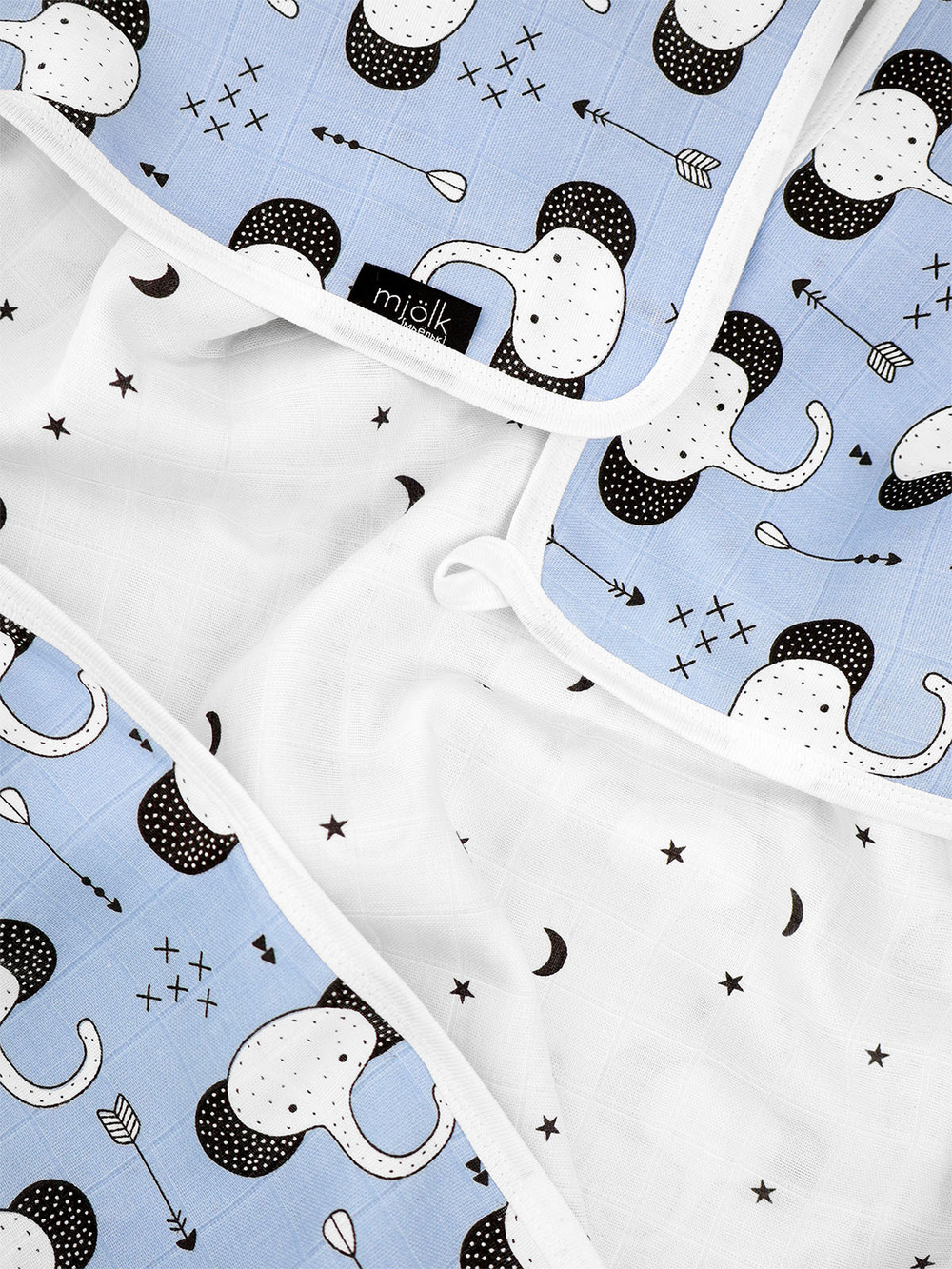 Муслиновое лёгкое одеяло Mjölk Слоники, уценка