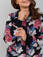 Костюм с брюками КБ-184/черныйбордо-листья