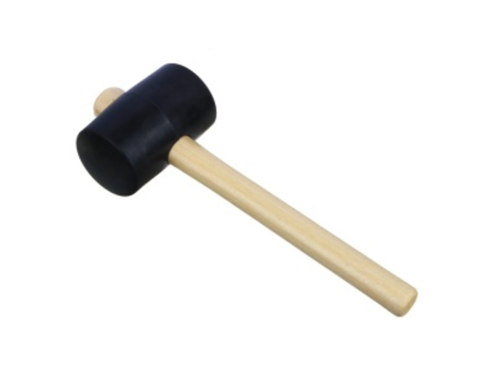 Киянка 910гр ЕРМАК черная резина, деревянная рукоятка