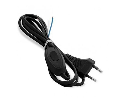 Шнур для бра 1,7м с прох. выкл. черный ШВВП 2х0,75 А1060 Ч UNIVersal