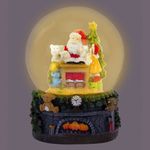 Снежный шар с LED-подсветкой "Дед Мороз" диаметр 80мм, полистоун/стекло, ассорти 2 дизайна, ЗОЛОТАЯ СКАЗКА, 592599