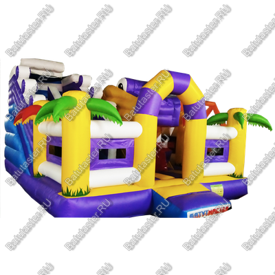 Коммерческий батут "Белый клык" с механизированной головой, размер 6*6*3,5 м