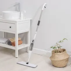 Швабра для мытья пола с распылителем Доляна, насадка из микрофибры 40×13 см, стальной черенок 125 см