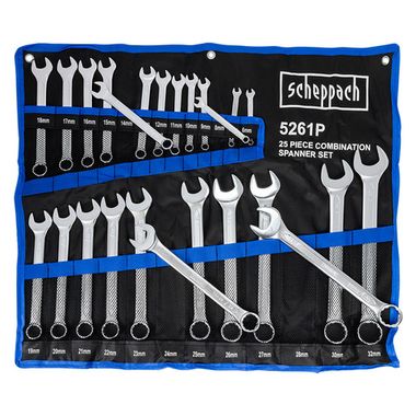 Ключи комбинированные, набор 25пр. (6-28, 30, 32мм) Scheppach Sch-5261P