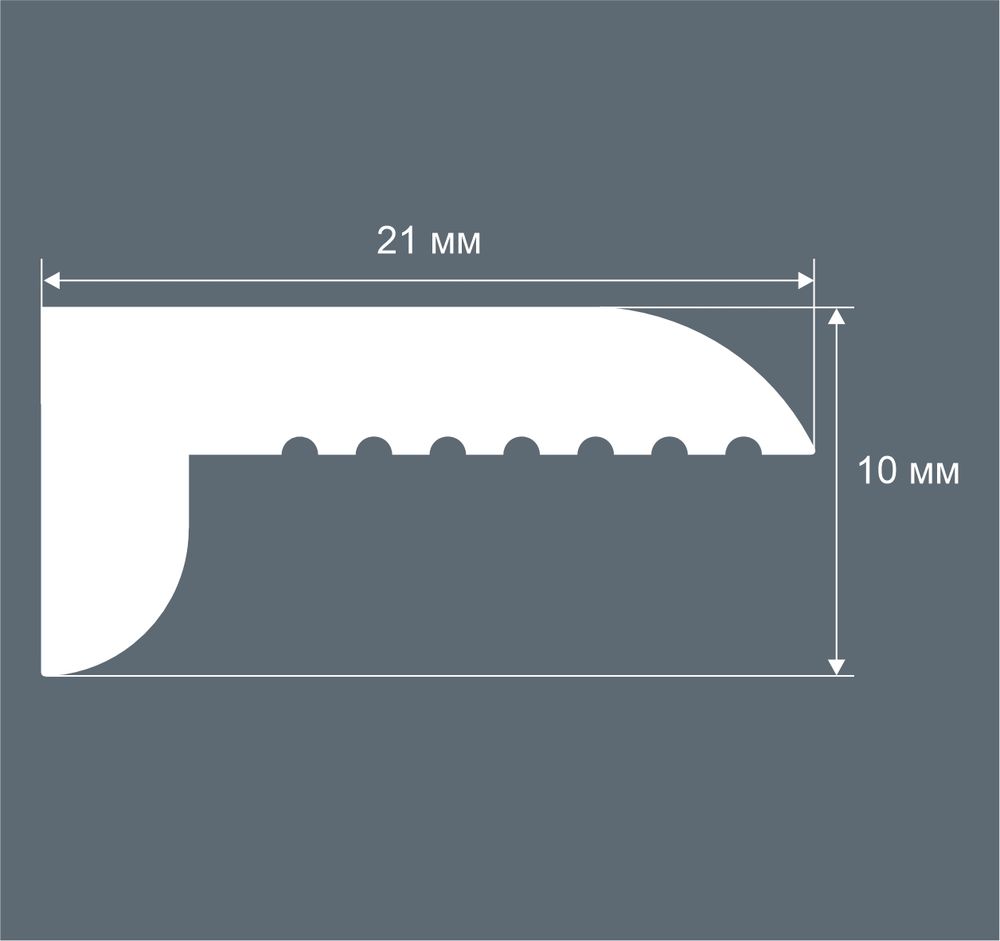 Плинтус Ecopolymer, 10x21 мм