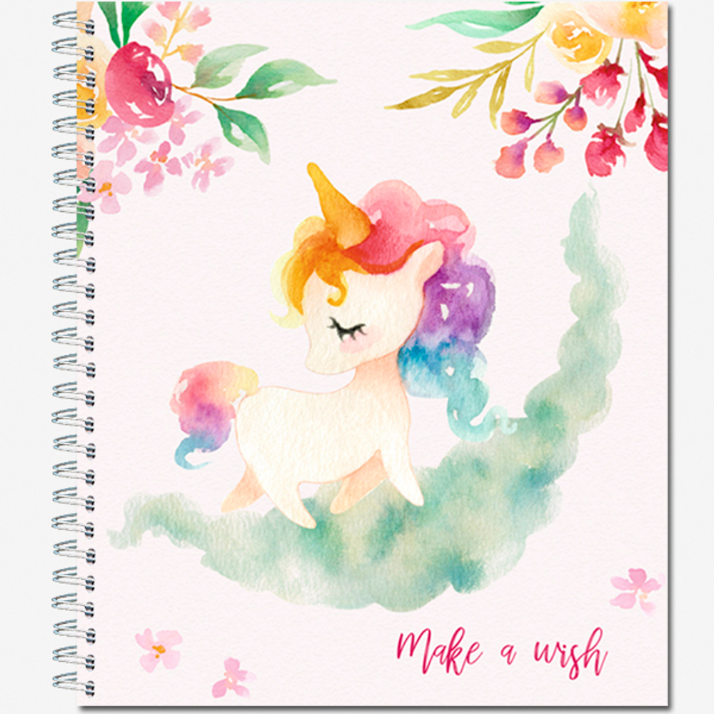 Тетрадь общая 48 листов на мет.гребне  "Волшебные Единороги"