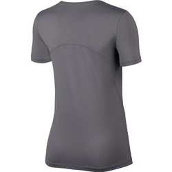 Женская футболка теннисная Nike Pro Top SS All Over Mesh W - gunsmoke/black