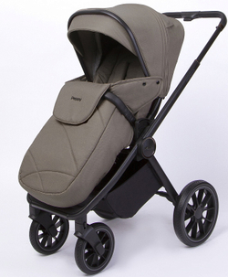 Детская коляска Peppy Monaco 2 в 1 Sandstone (песочный), рама черная