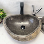 Каменная раковина из речного камня RS-63409 (53*38*15) 0123