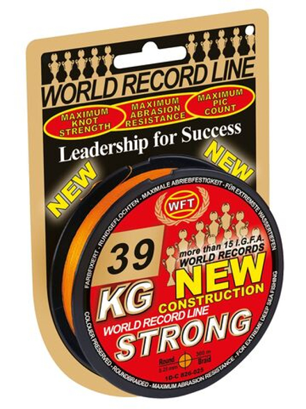 Леска плетёная WFT KG STRONG Orange 300 м, 0.25 мм