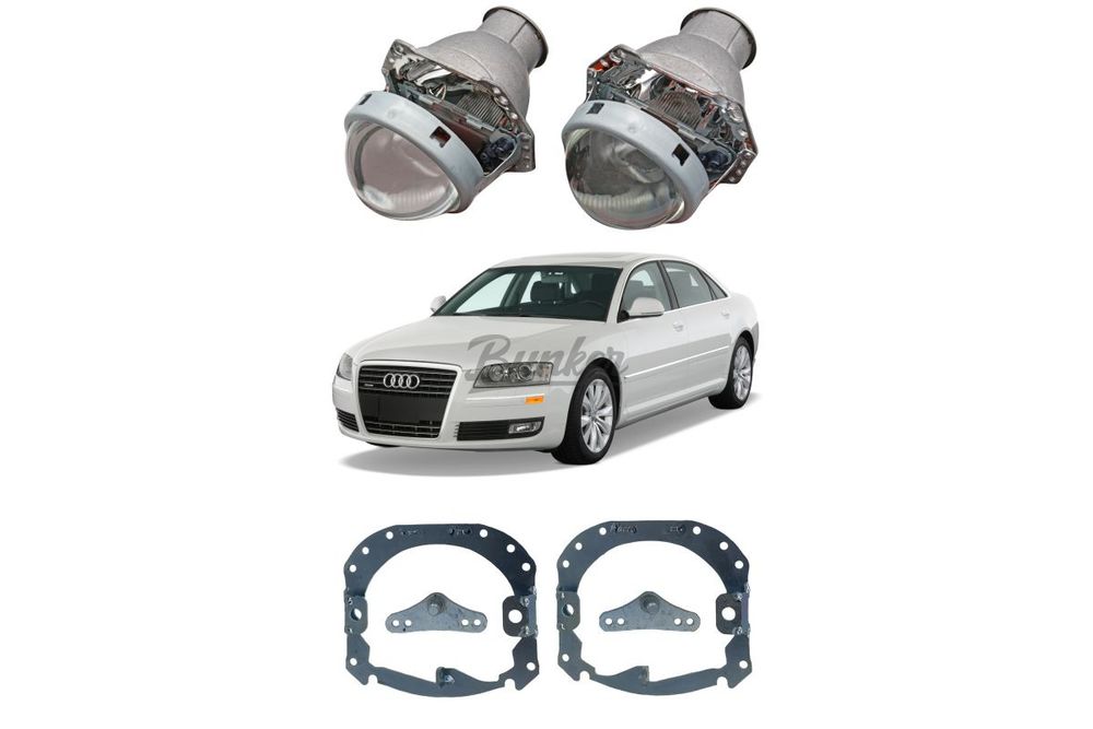 Готовый комплект для замены штатных линз Audi A8 D3 2005-2010 Hella 2 AFS