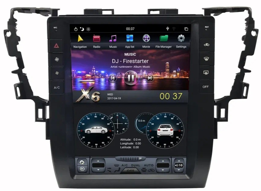 Магнитола для Toyota Alphard H30, Vellfire 2 2015-2023 - Carmedia ZF-1308L-GE вертикальный экран в стиле "Тесла" на Android 13, 8Гб+128Гб, 4G SIM-слот, CarPlay