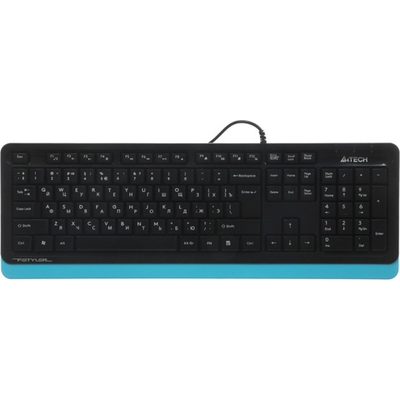 Комплект (клавиатура + мышь) A4Tech Fstyler F1010, черный/синий USB (мембранная)