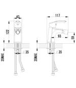 LEMARK Серия plus STRIKE. Смеситель для биде – LM1108C