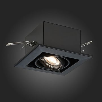 ST250.448.01 Св-к встр. Черный GU10 1*50W  L126xW126xH70 220V Без ламп Встраиваемые светильники