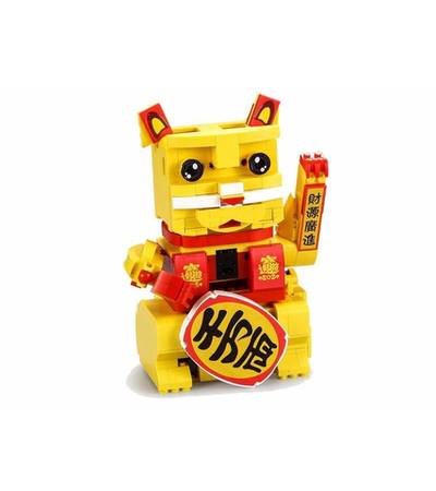 Конструктор CADA китайский Кот удачи интерактивный (525 деталей)