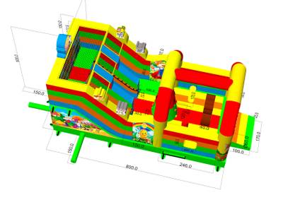 Коммерческий надувной батут «Добрая русская сказка 4», 8*4*5 м
