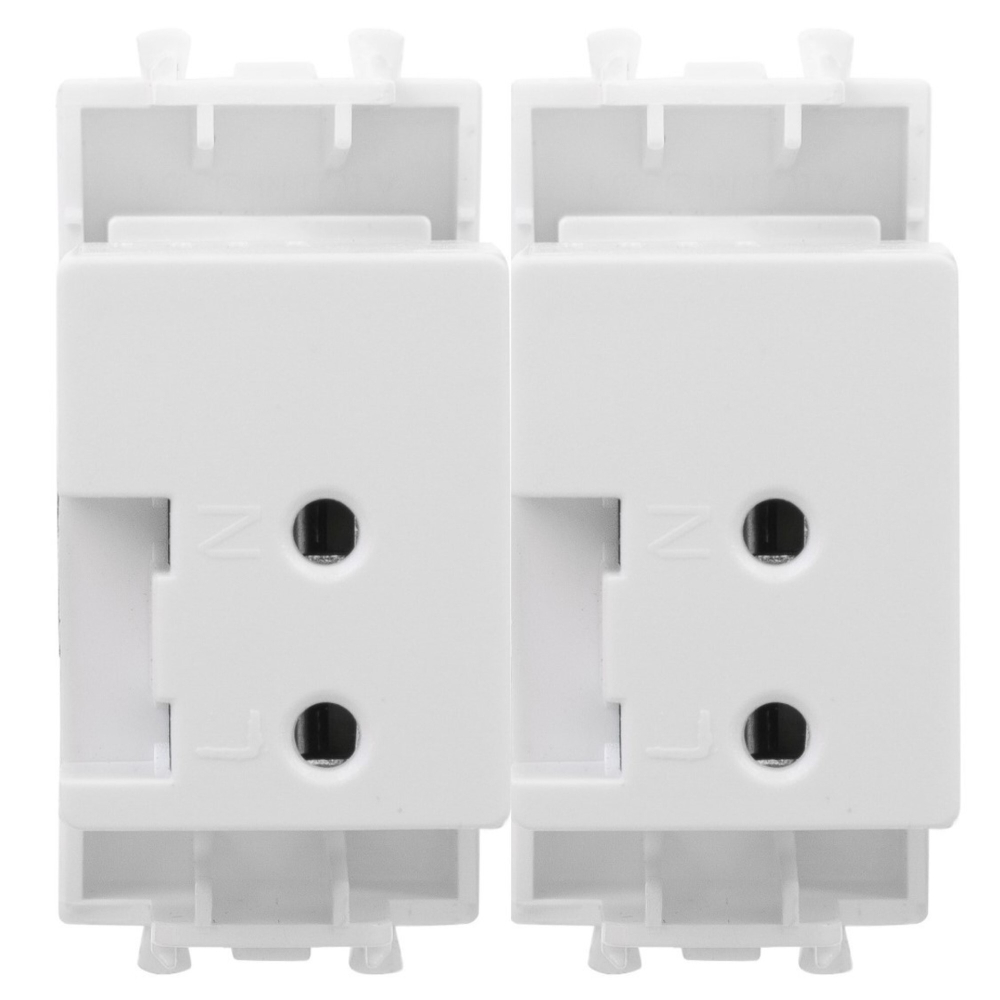 USB зарядное устройство модульное, "Avanti", "Белое облако", 2 модуля