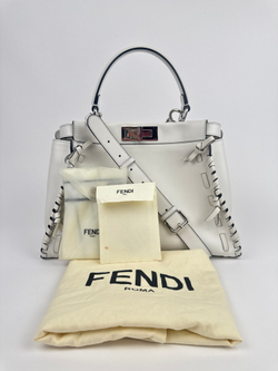 Сумка Fendi Peekaboo Medium Fiocco Bianca